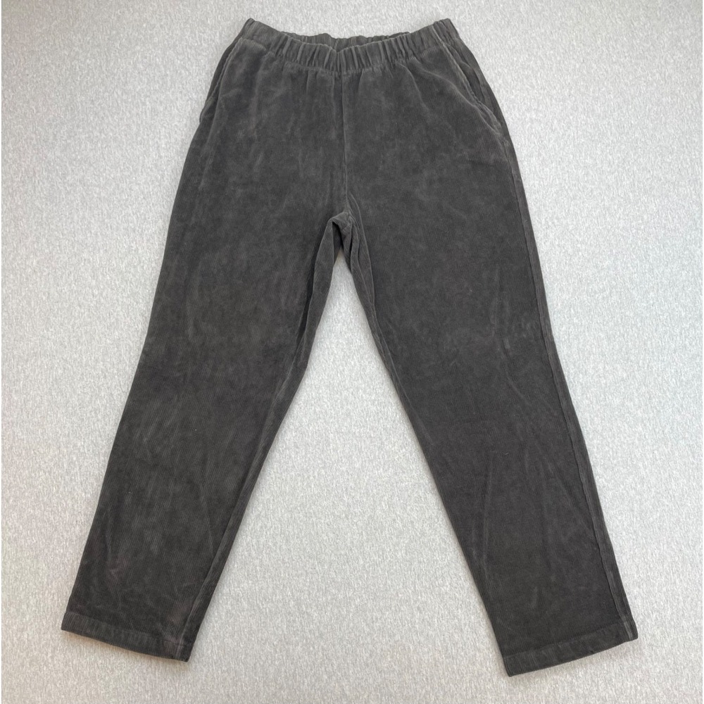 Lands End Pants Womens Medium (10 -12) Brown Cotton Blend Stretch Pull On